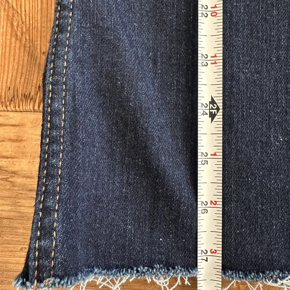 New ZARA Marine Straight Wide Leg High Waist Patch Pocket Dark Blue Jeans 4 - Picture 14 of 14